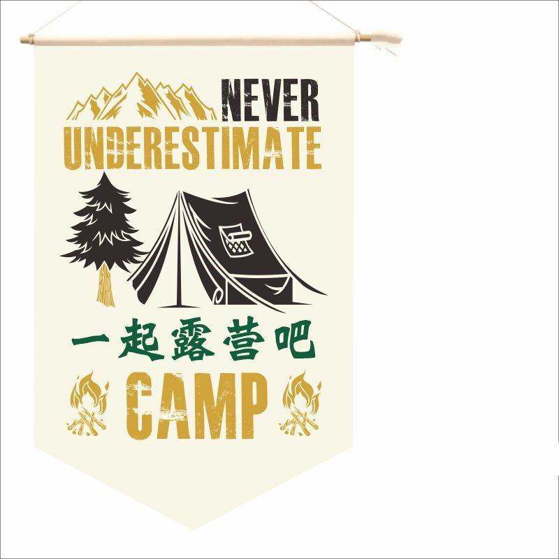 Camp Flag Outdoor Camping Flag Tent Decoration Pennant Put Hanging Cloth