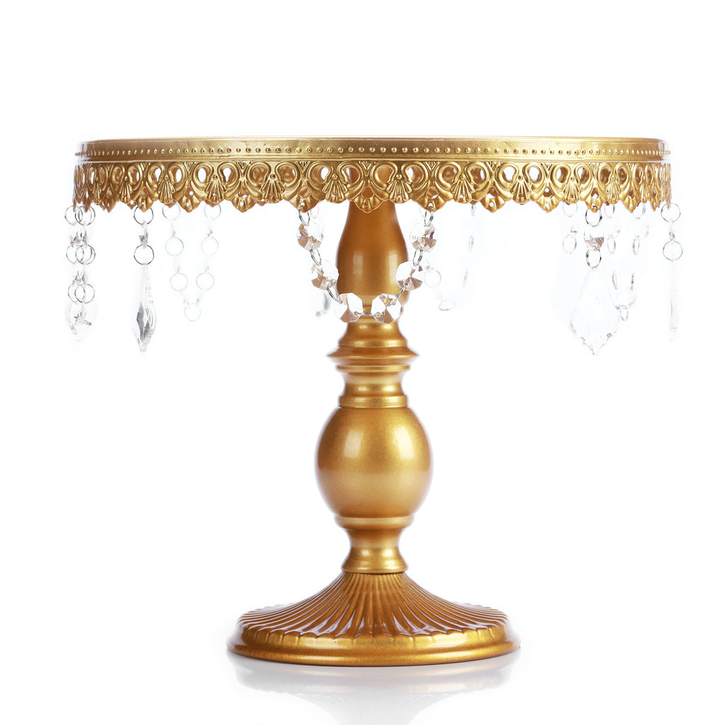 3Pcs Antique Cake Stand Set - Round Metal Cupcake Stands With Pendants And Beads - Elegant Dessert Display, For For Wedding, Birthday Party Decor-It Is Forbidden To Sell On Amazon And Temu