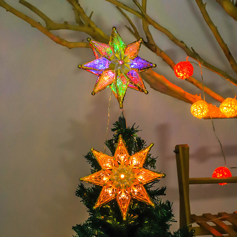 LED Christmas Decorative Lights Octagonal Star Treetop Lamp