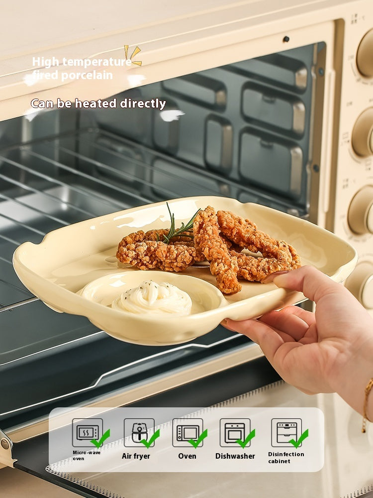 Household With Vinegar Dish Ceramic Dumplings Dedicated Plate