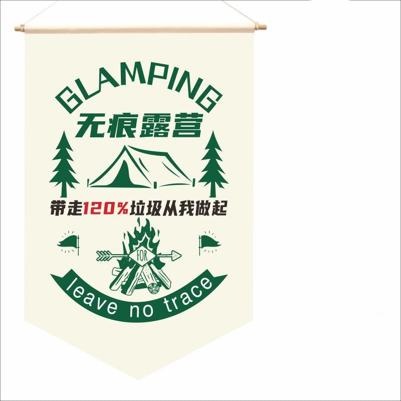 Camp Flag Outdoor Camping Flag Tent Decoration Pennant Put Hanging Cloth