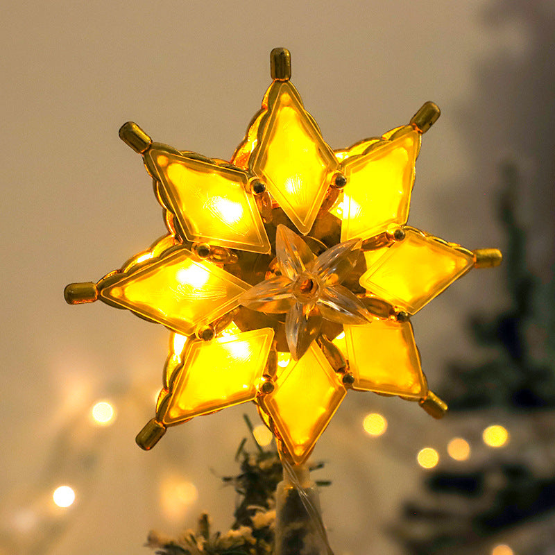 LED Christmas Decorative Lights Octagonal Star Treetop Lamp