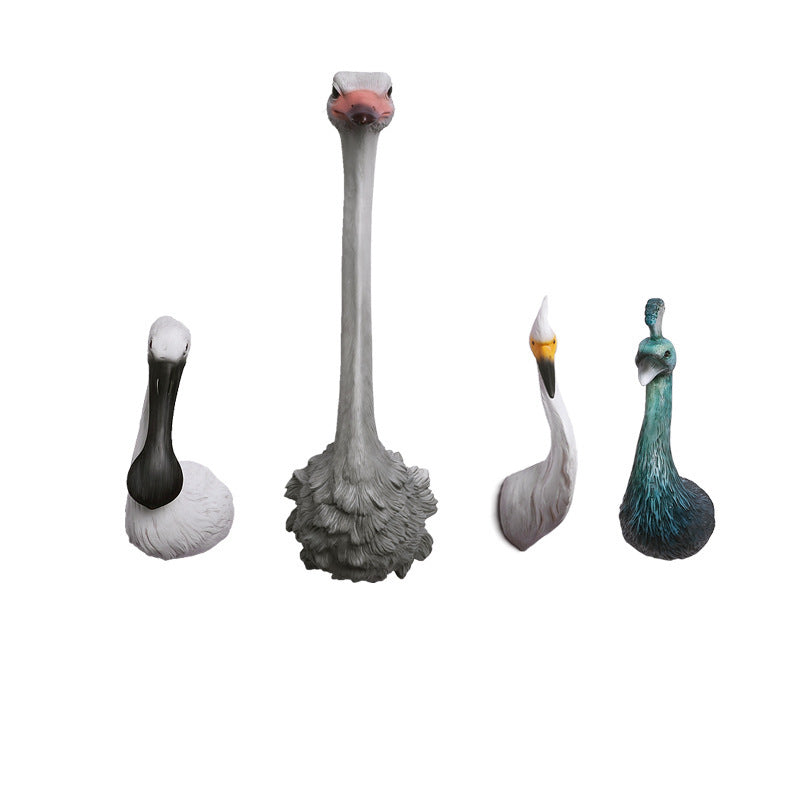 Peacock Head Animal Head Creative Home Wall Hanging Decoration