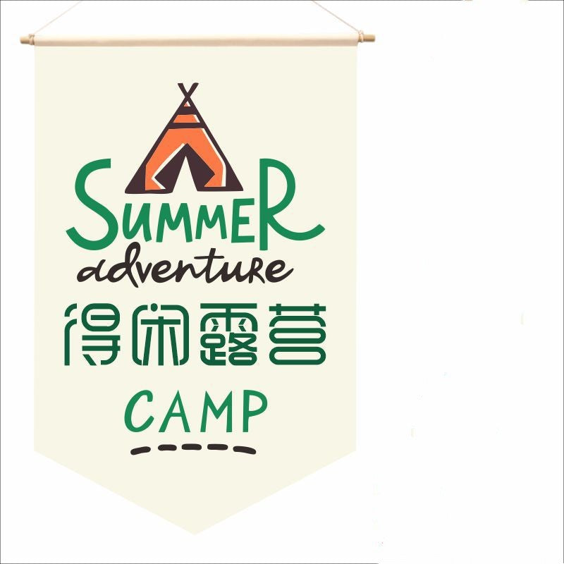 Camp Flag Outdoor Camping Flag Tent Decoration Pennant Put Hanging Cloth