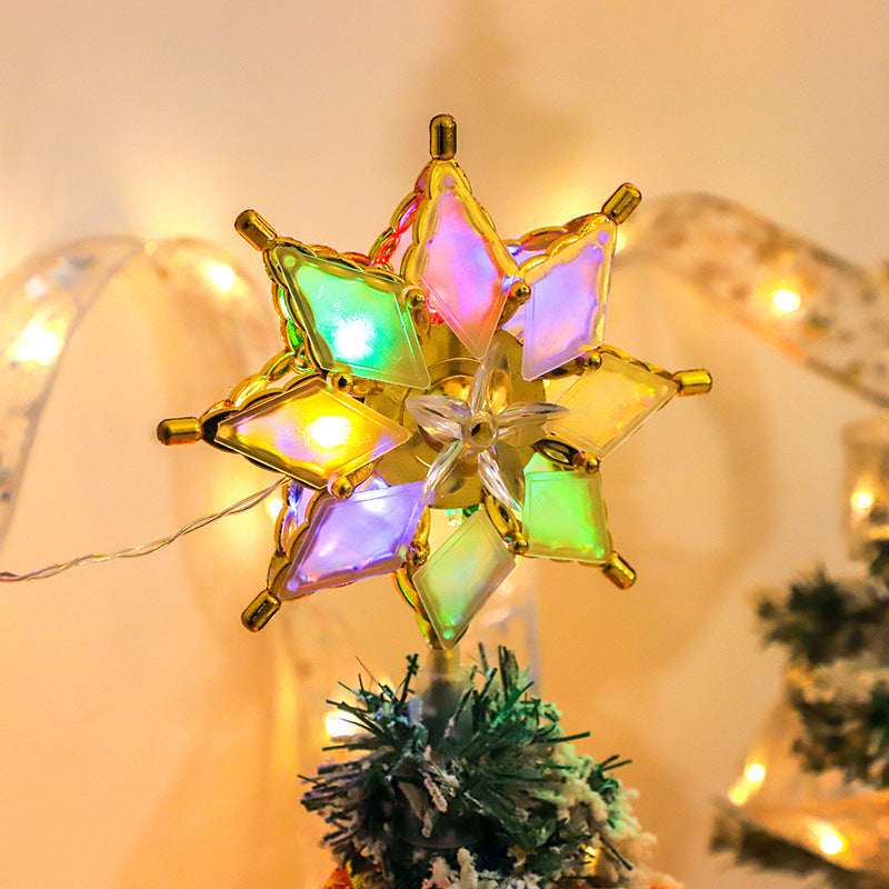 LED Christmas Decorative Lights Octagonal Star Treetop Lamp