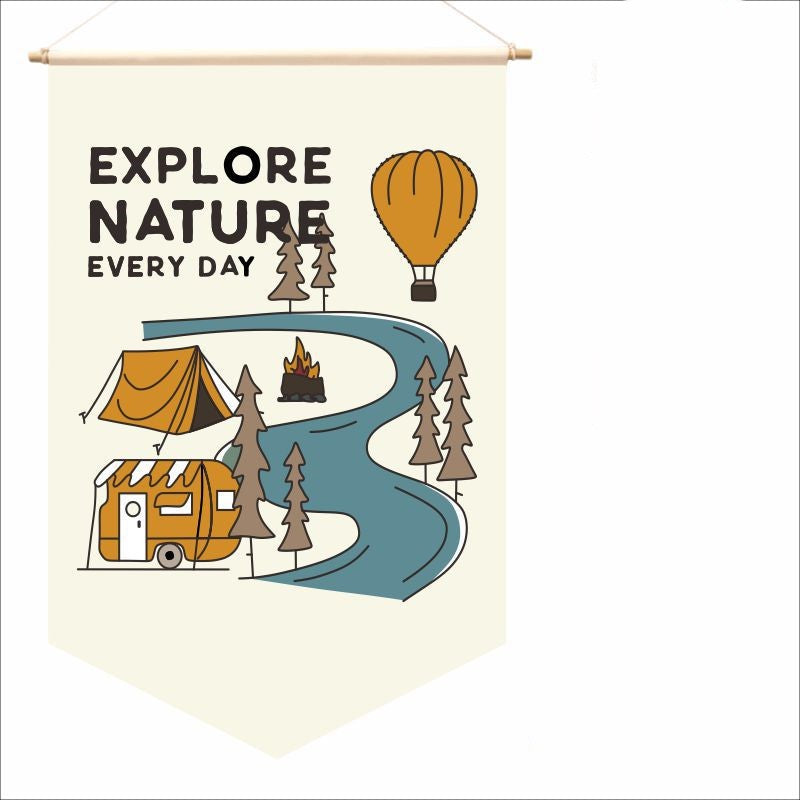 Camp Flag Outdoor Camping Flag Tent Decoration Pennant Put Hanging Cloth