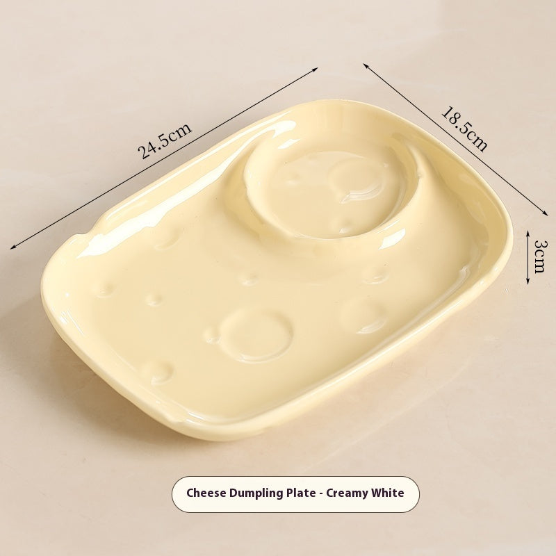 Household With Vinegar Dish Ceramic Dumplings Dedicated Plate