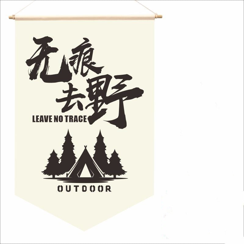 Camp Flag Outdoor Camping Flag Tent Decoration Pennant Put Hanging Cloth